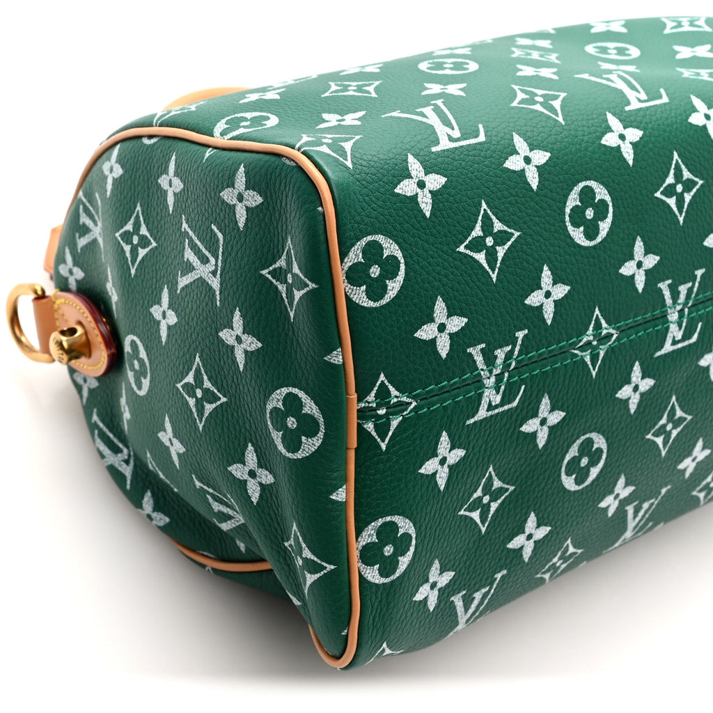 Louis Vuitton Calfskin Monogram Speedy P9 Bandouliere 25 Green