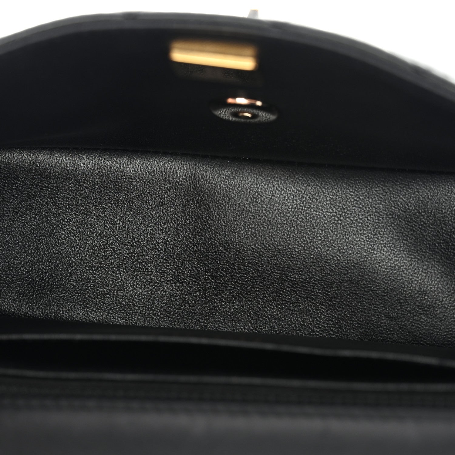 Chanel Lambskin Quilted Mini Rectangular Flap Black