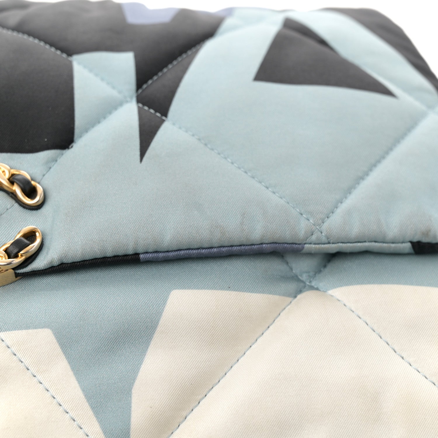 Chanel Silk Maxi Scarf Chanel 19 Flap Black Blue White