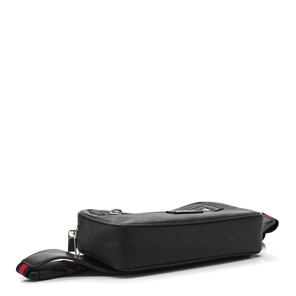 Gucci Soft GG Supreme Monogram Web Belt Bag Black Grey