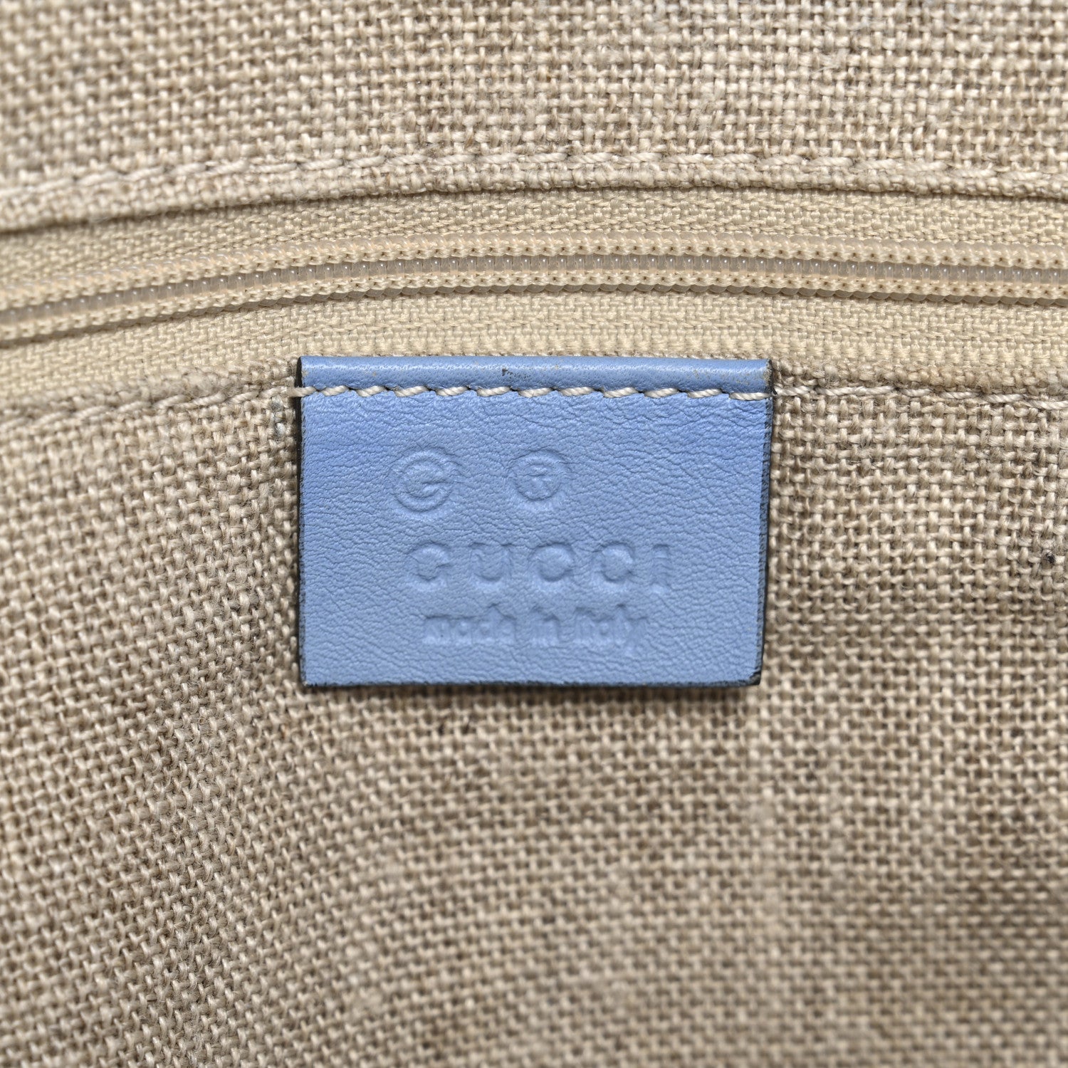 Gucci Soft Microguccissima Small Zippered Satchel Light Blue