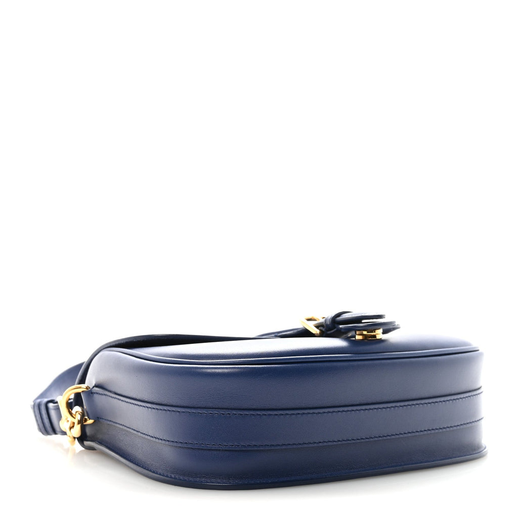 Christian Dior Box Calfskin Medium Bobby Flap Blue