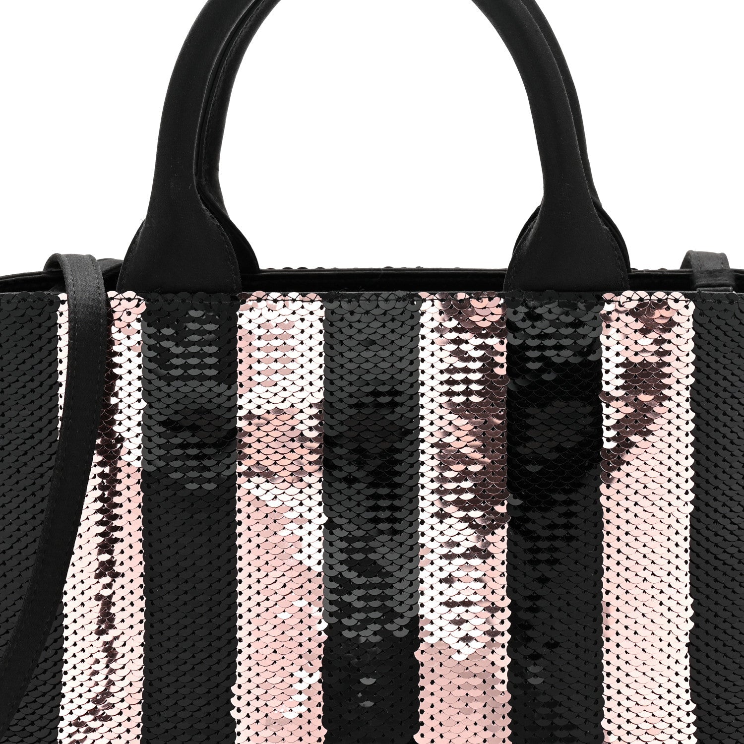 Prada Sequin Broccato Tote Black Cipria