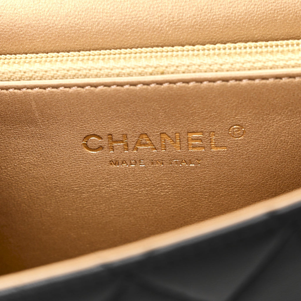 Chanel Goatskin Quilted Small Chic Pearls Flap Black