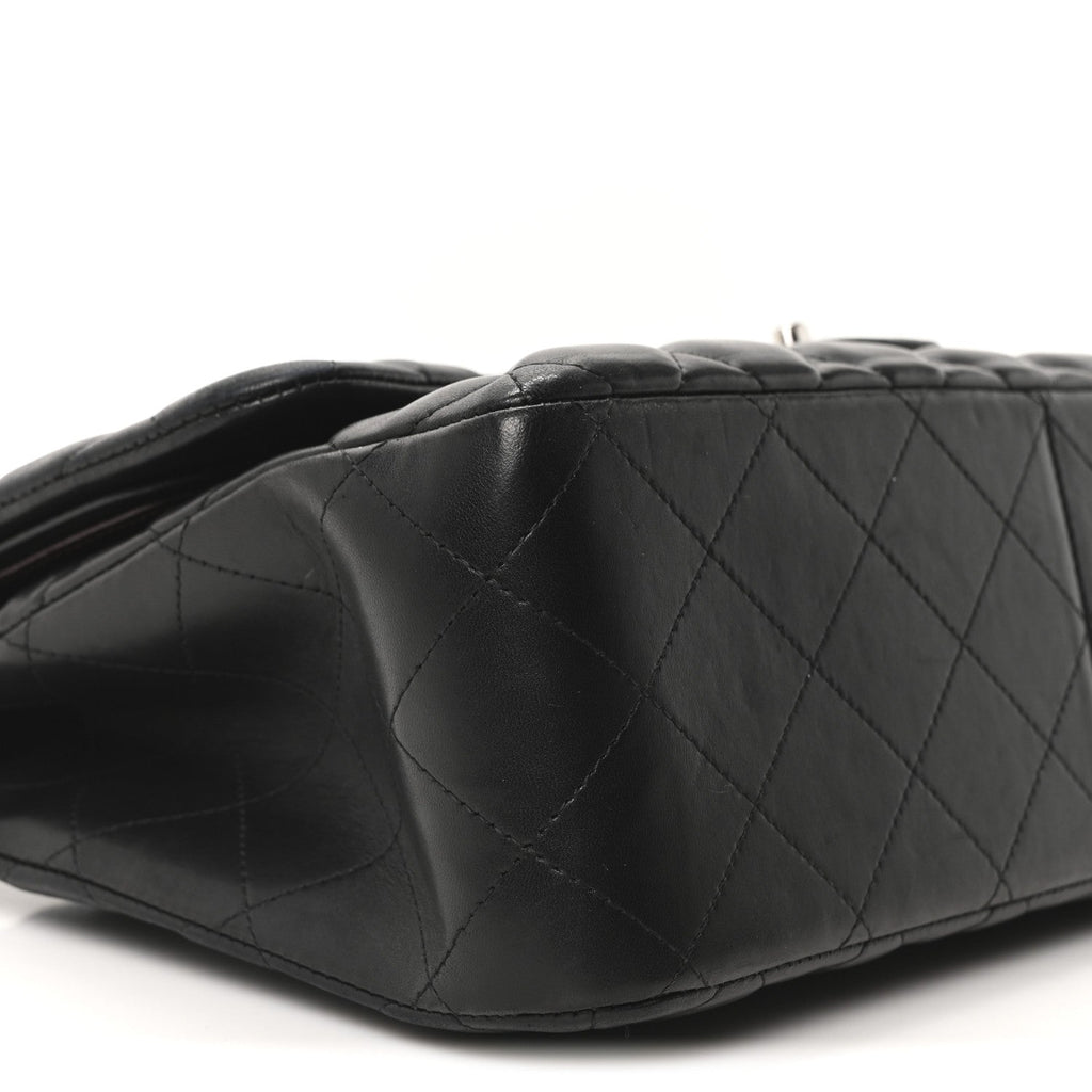 Chanel Lambskin Quilted Jumbo Double Flap Black