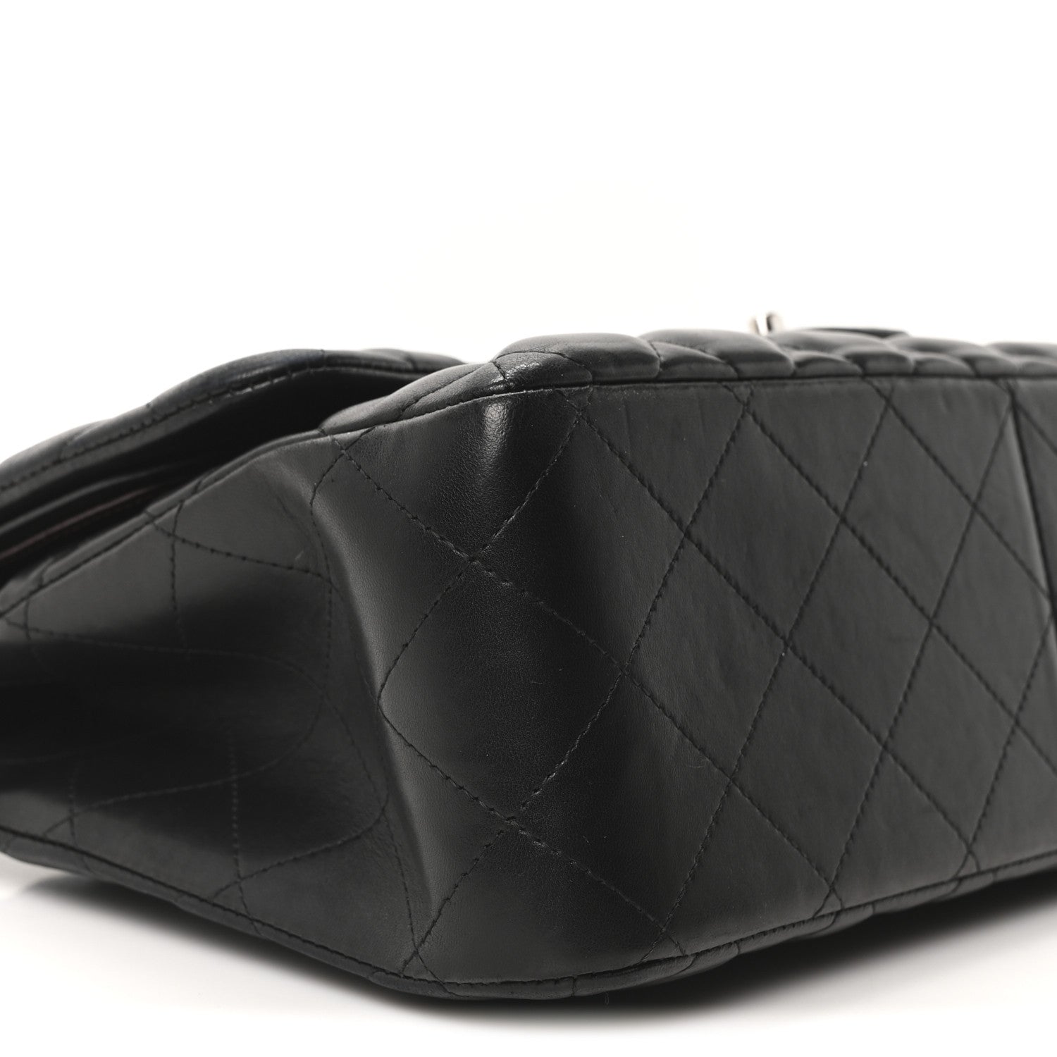 Chanel Lambskin Quilted Jumbo Double Flap Black