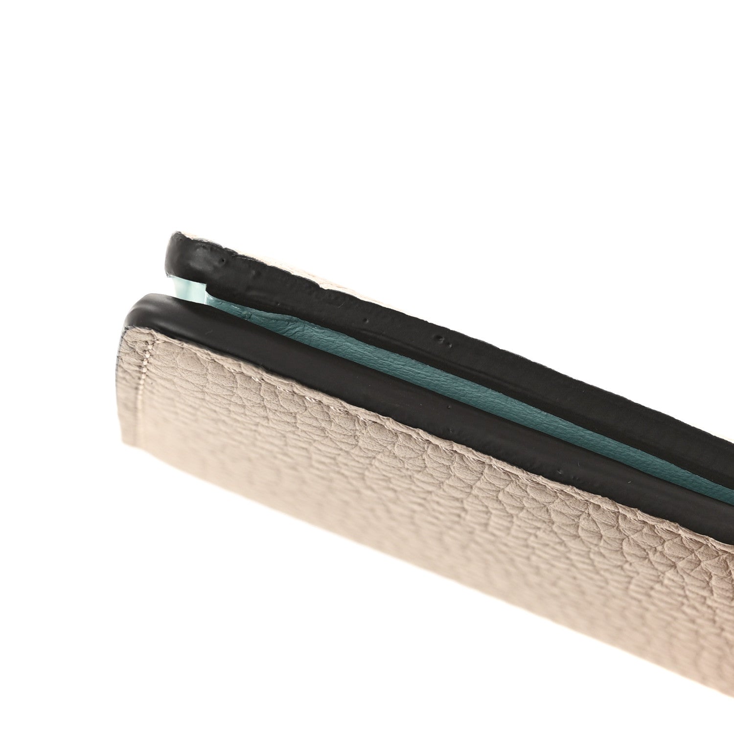 Louis Vuitton Taurillon LV Vertical Capucines Wallet Galet Aquamarine