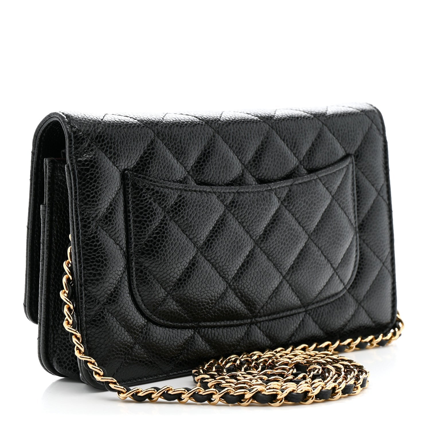 Chanel Caviar Quilted Wallet on Chain WOC Black