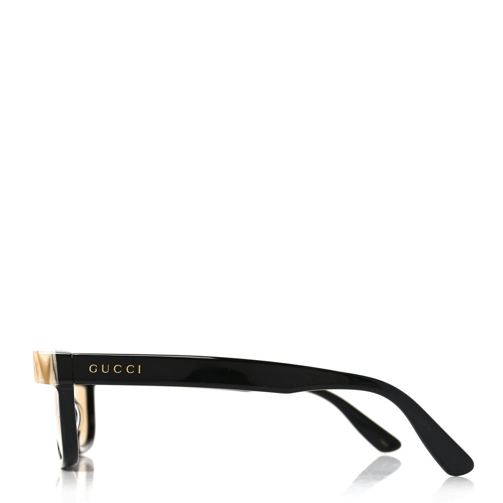 Gucci Acetate Rectangle Sunglasses GG1166S Black Beige