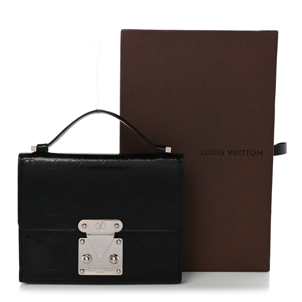 Louis Vuitton Vernis Glace Anouchka PM Wallet Black