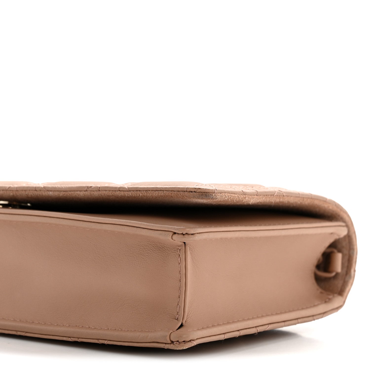 Christian Dior Ultra Matte Calfskin Cannage Lady Dior Clutch Fard