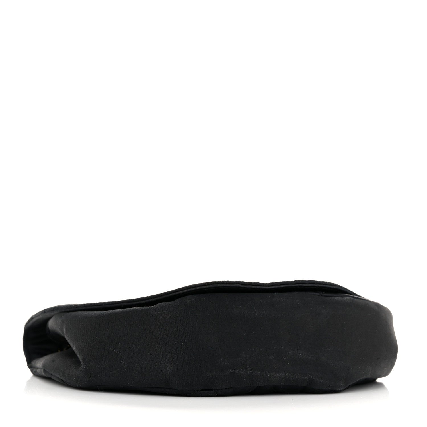 Chanel Satin Quilted Half Moon Flap Black