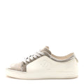 Calfskin Velvet Womens CC Sneakers 39.5 White Silver