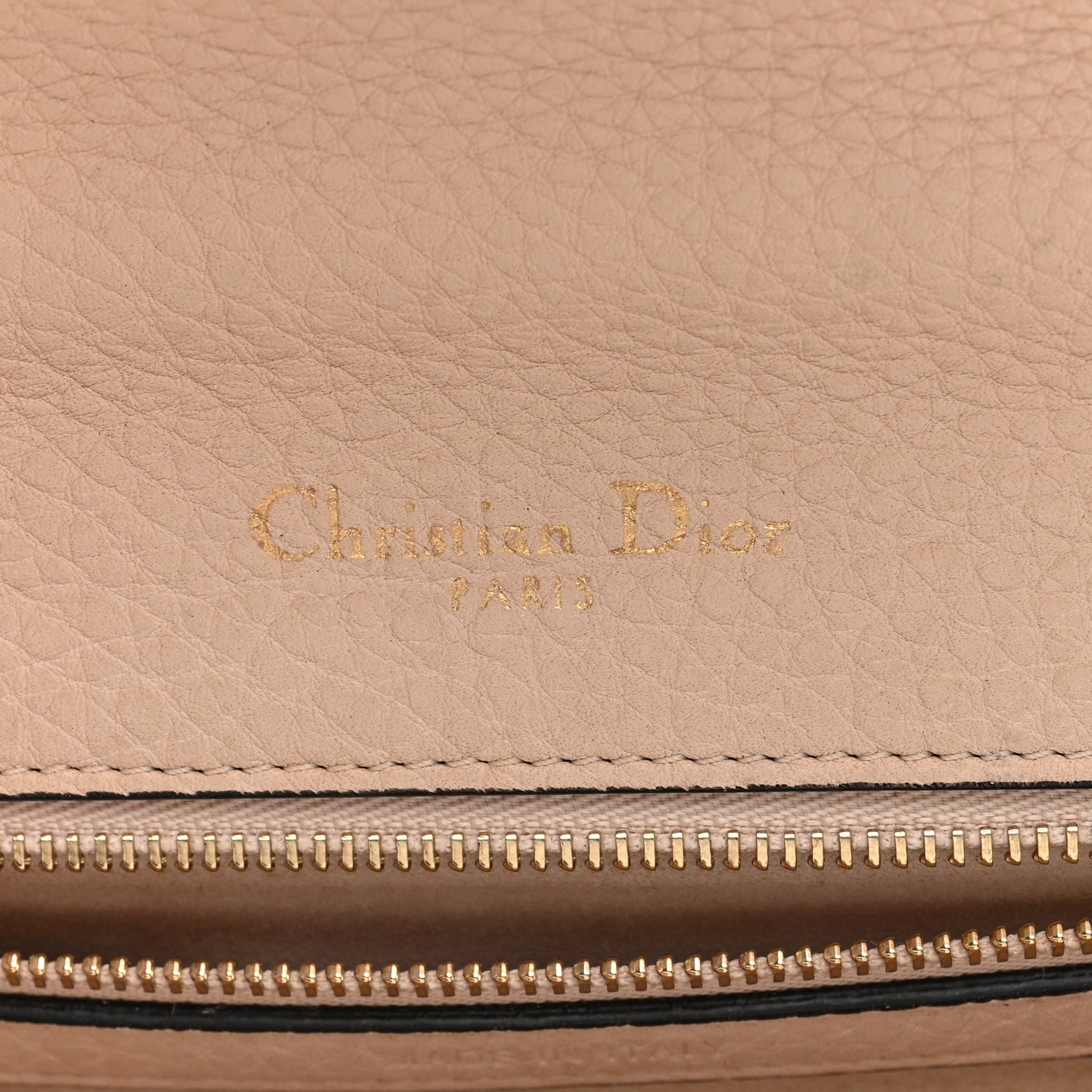 Christian Dior Grained Calfskin Medium Diorama Flap Bag Nude