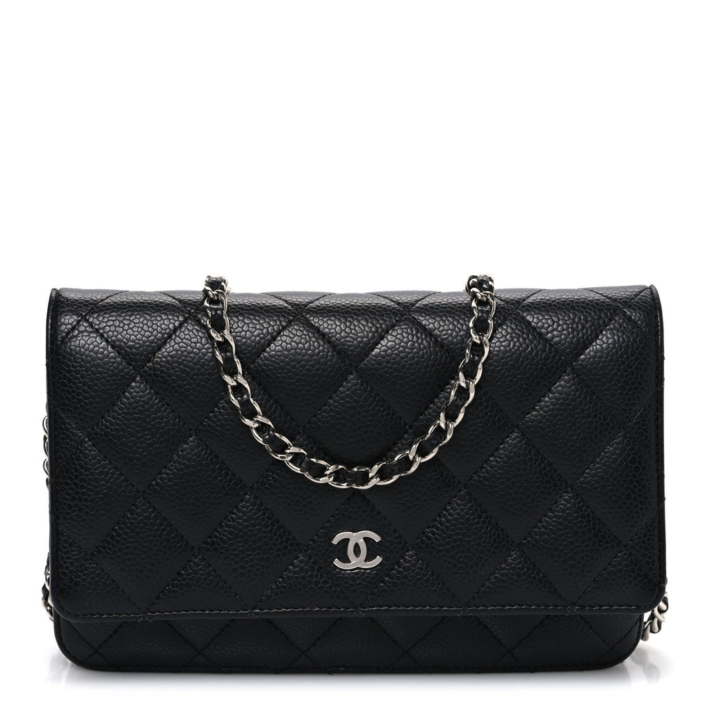 Chanel Caviar Quilted Wallet on Chain WOC Black