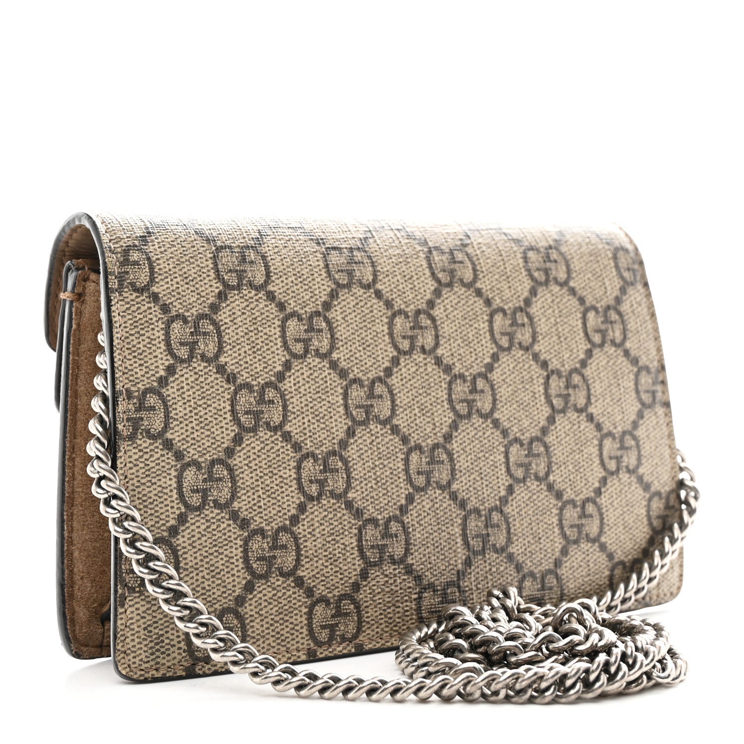 Gucci GG Supreme Monogram Super Mini Dionysus Shoulder Bag Taupe