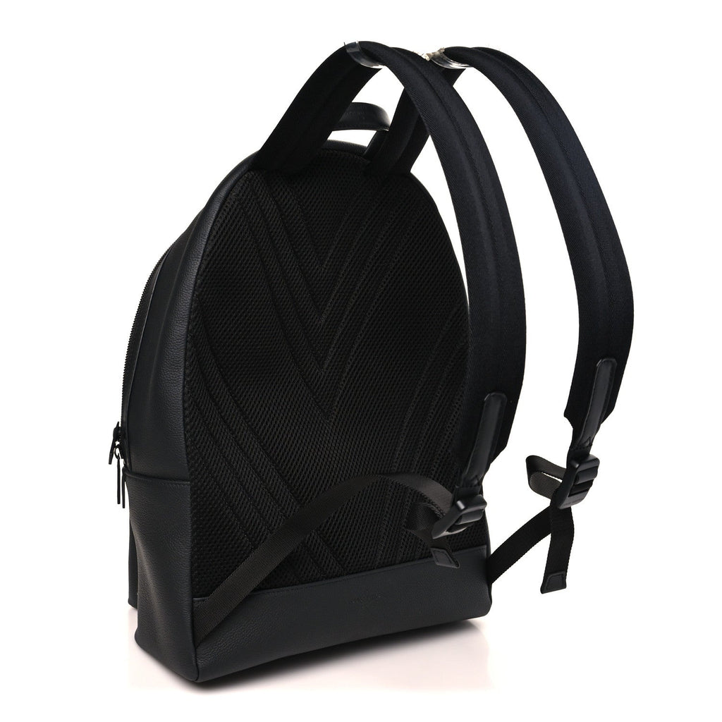 Louis Vuitton Grained Calfskin Aerogram Takeoff Backpack Black