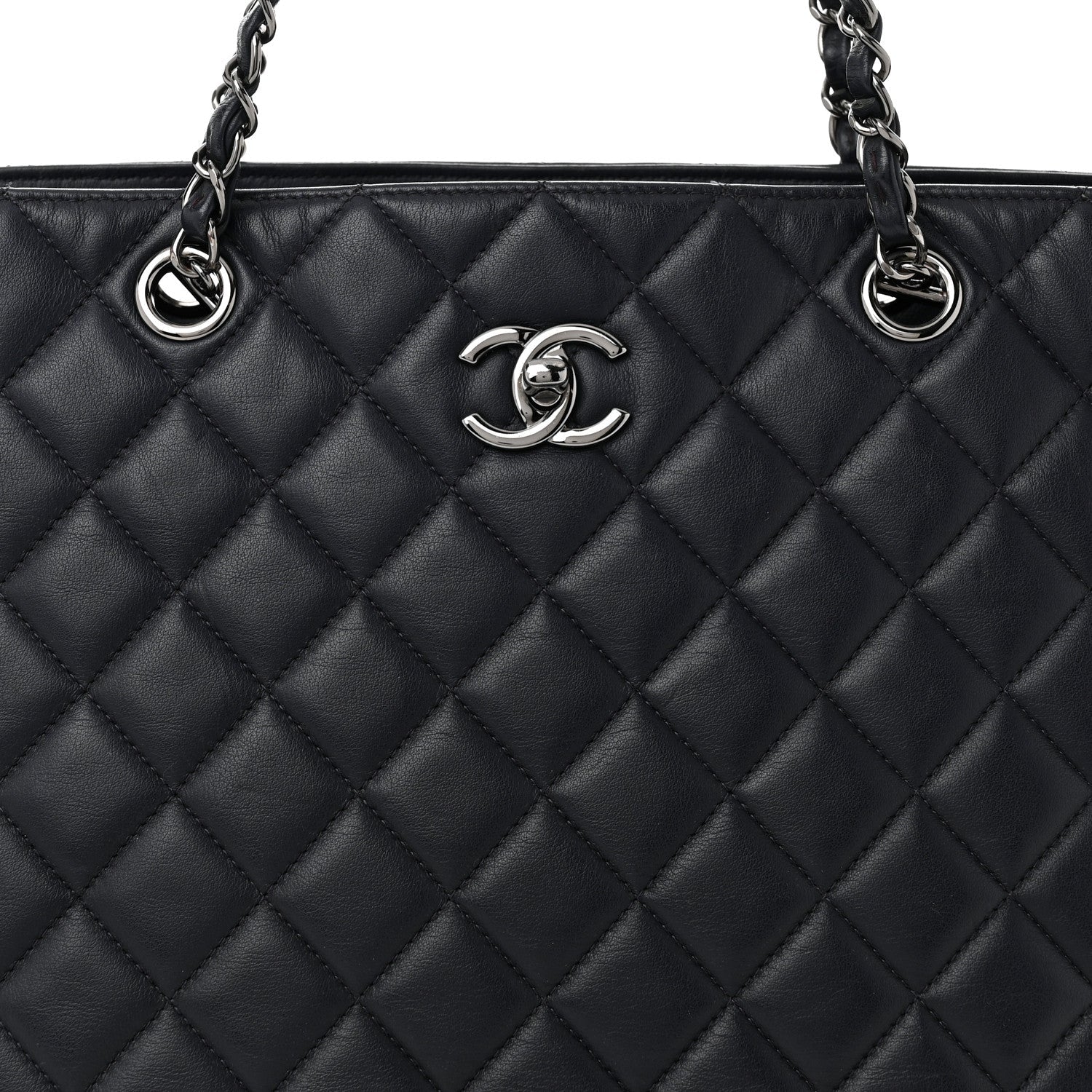 Chanel Calfskin Quilted Timeless Tote Dark Navy