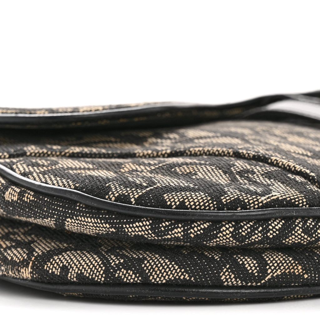 Christian Dior Monogram Saddle Bag Black