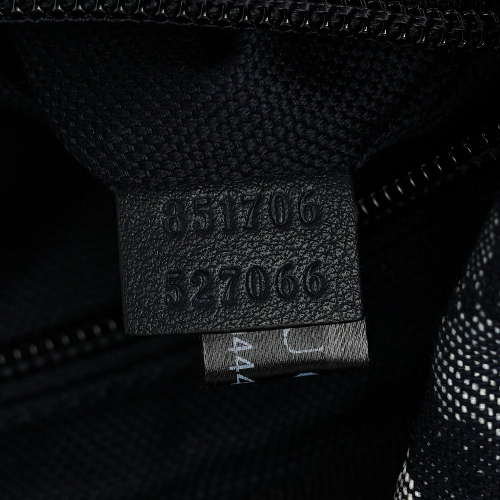 Gucci Denim Monogram Web Belt Bag Blue Multicolor