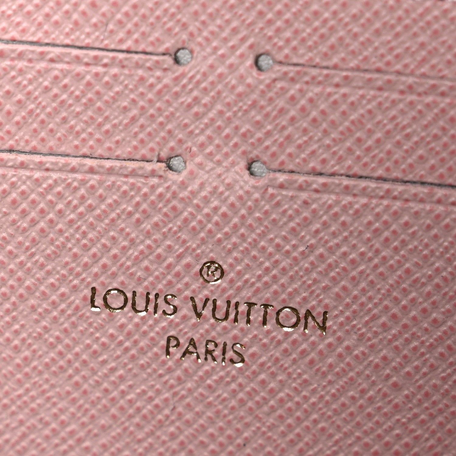 Louis Vuitton Damier Ebene Clemence Wallet Rose Ballerine
