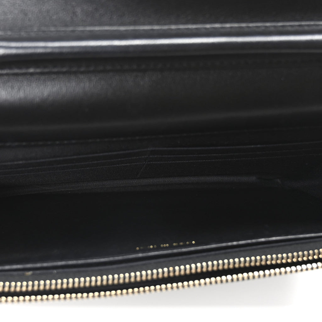 Chanel Lambskin Quilted Golden Class Wallet on Chain WOC Black