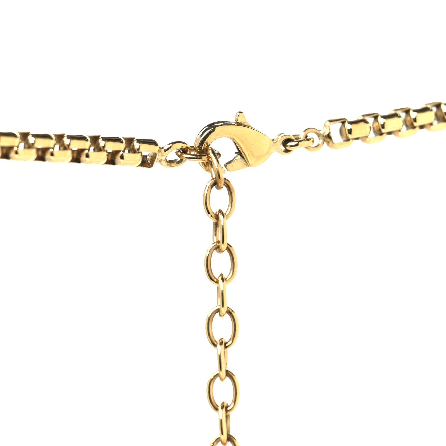 Louis Vuitton Metal Nanogram Sweet Dreams Horseshoe Necklace Gold