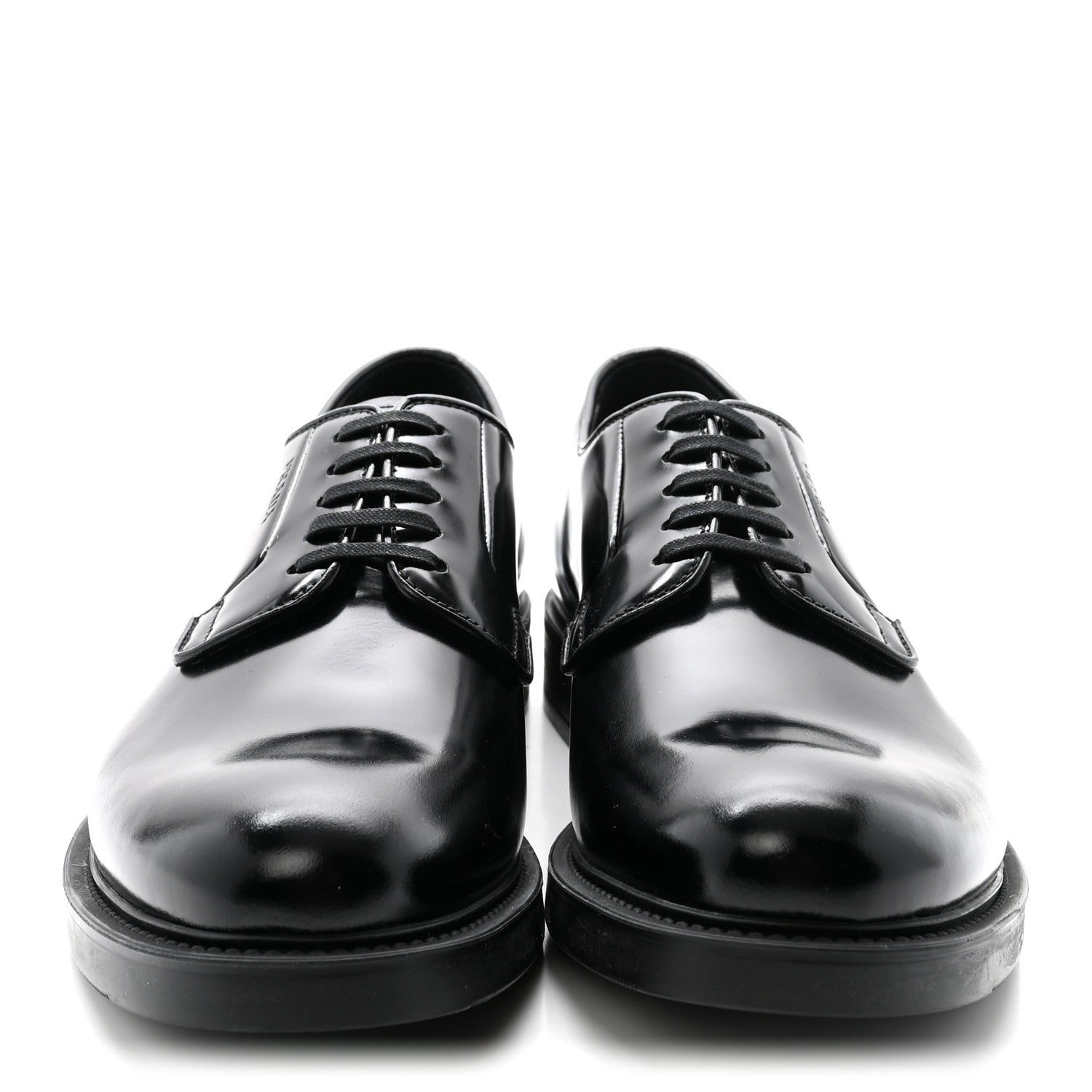 Prada Spazzolato Mens Derby Loafers 7.5 Black