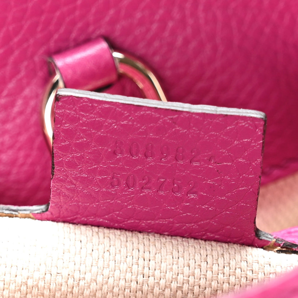 Gucci Cellarius Calfskin Medium Soho Chain Shoulder Bag Bright Bouganville