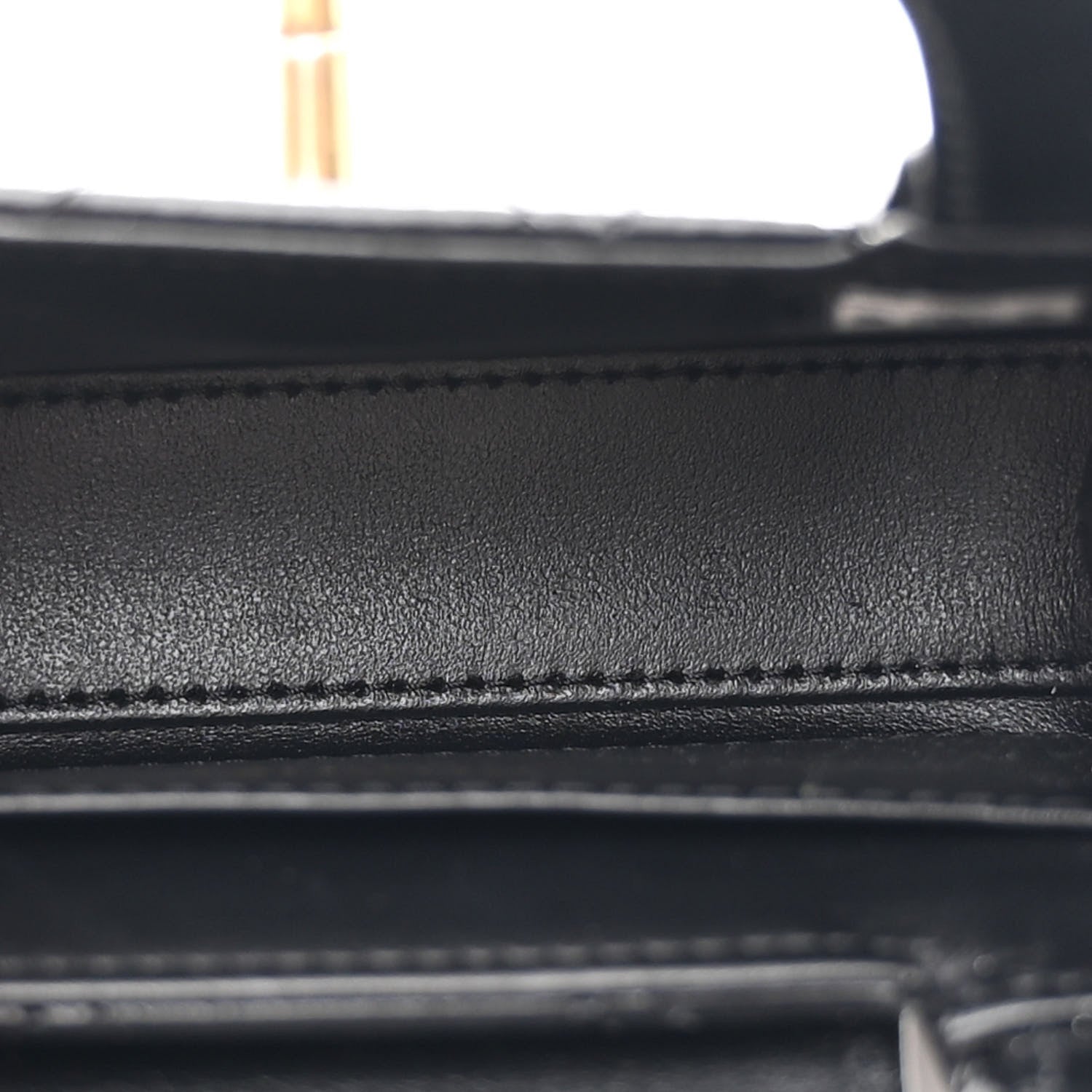 Chanel Shiny Aged Calfskin Quilted Mini Nano Kelly Shopper Black