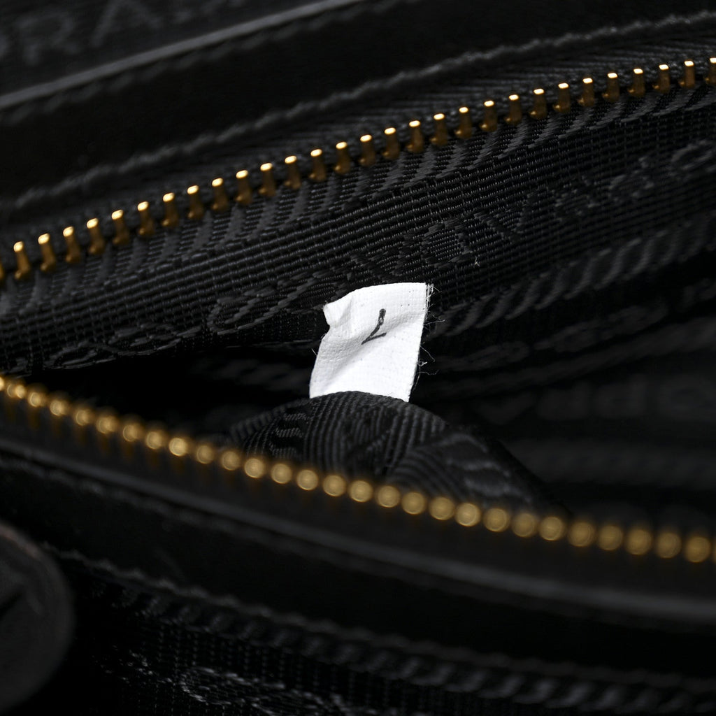 Prada Re-Nylon Saffiano Medium Re-Edition 1978 Two Handle Bag Black