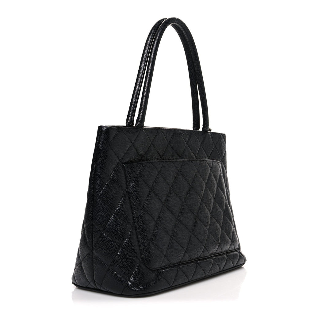 Chanel Caviar Quilted Medallion Tote Black