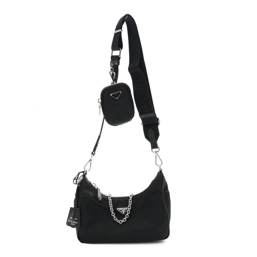 Prada Nylon Re-Edition 2005 Shoulder Bag Black