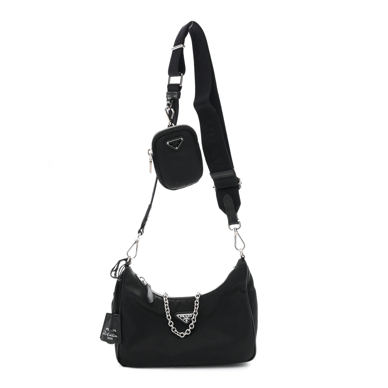 Prada Nylon Re-Edition 2005 Shoulder Bag Black