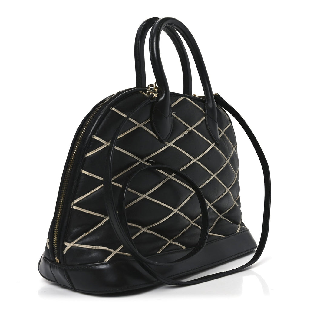 Louis Vuitton Lambskin Malletage Alma PM Black