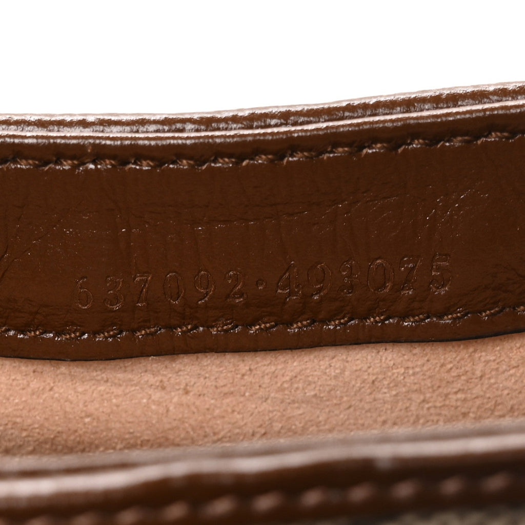 Gucci GG Supreme Monogram Azalea Calfskin Web Mini Jackie 1961 Hobo Beige Ebony Brown Sugar