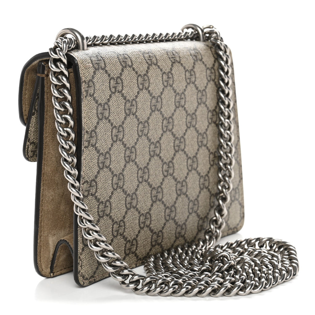 Gucci GG Supreme Monogram Mini Dionysus Shoulder Bag Taupe