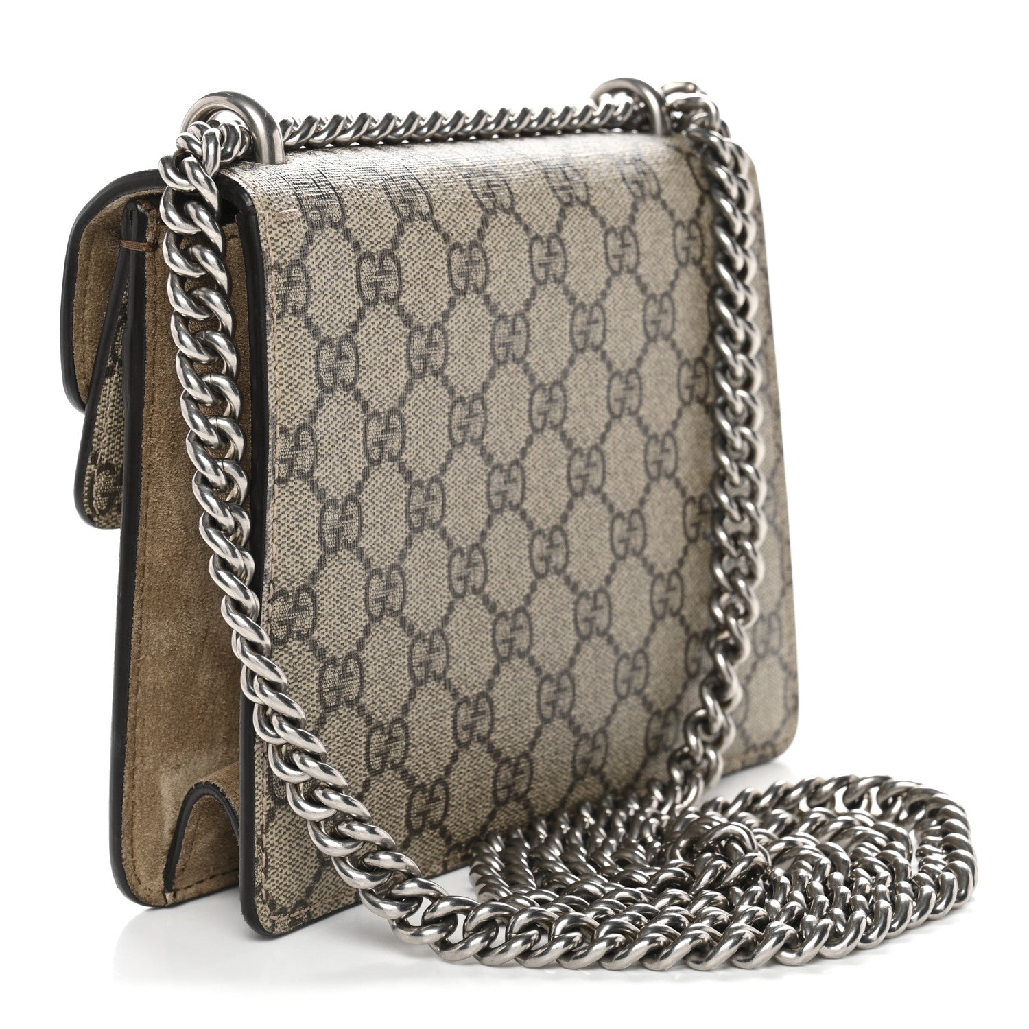 Gucci GG Supreme Monogram Mini Dionysus Shoulder Bag Taupe