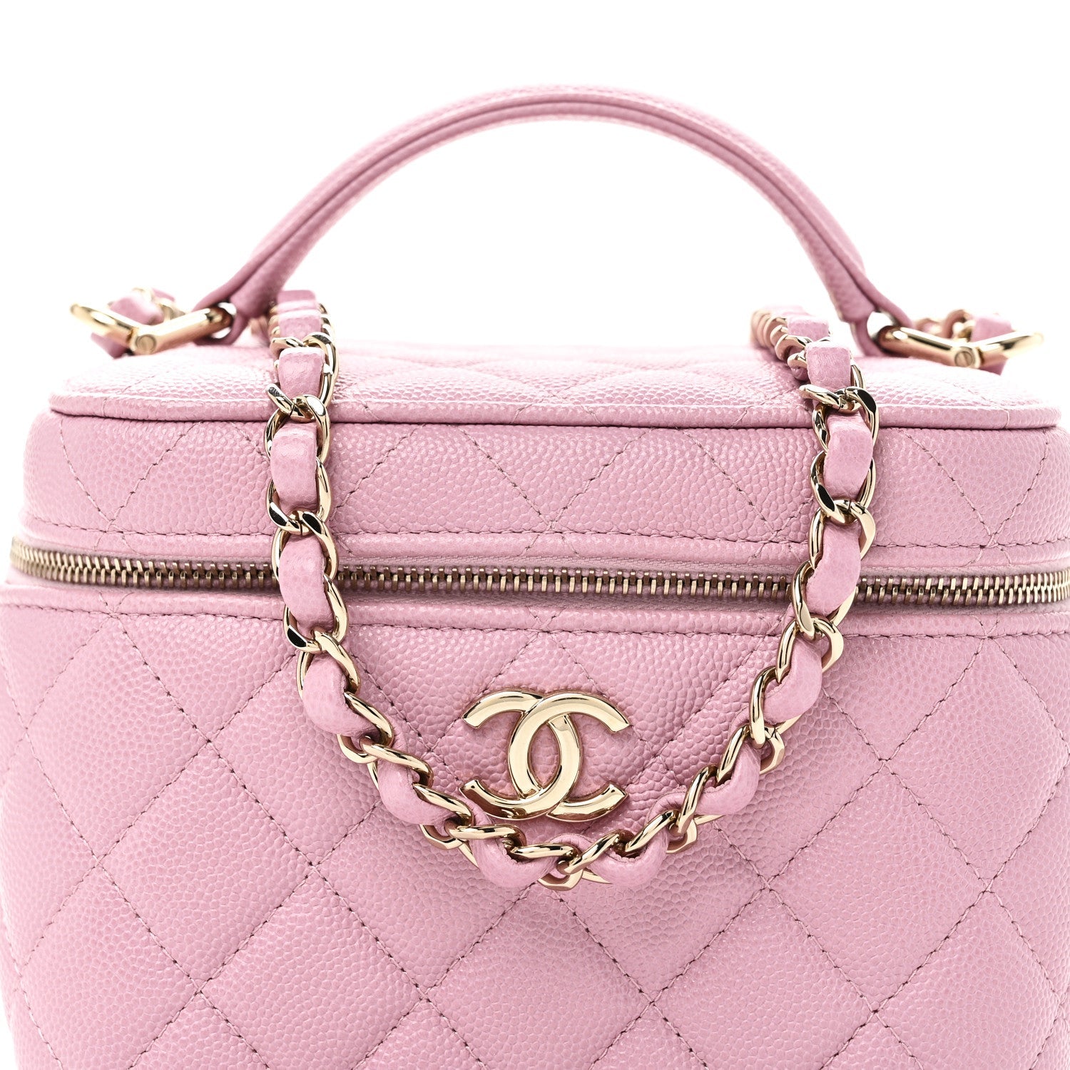 Chanel Caviar Quilted Small CC Vanity Case Pink