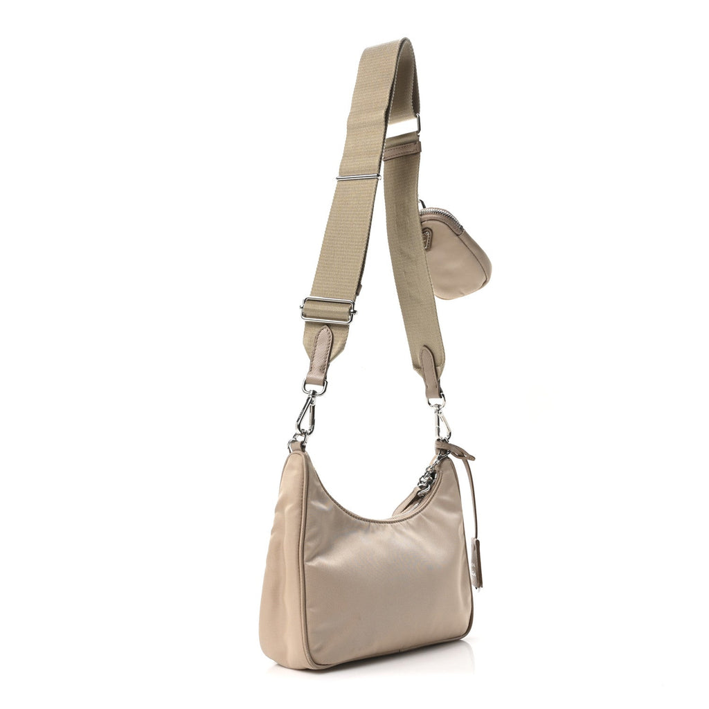 Prada Nylon Re-Edition 2005 Shoulder Bag Cammeo