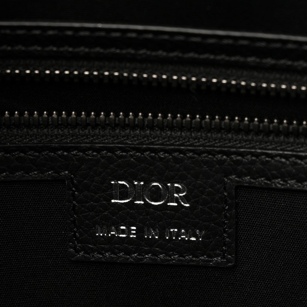 Christian Dior Oblique Grained Calfskin East West Tote Black