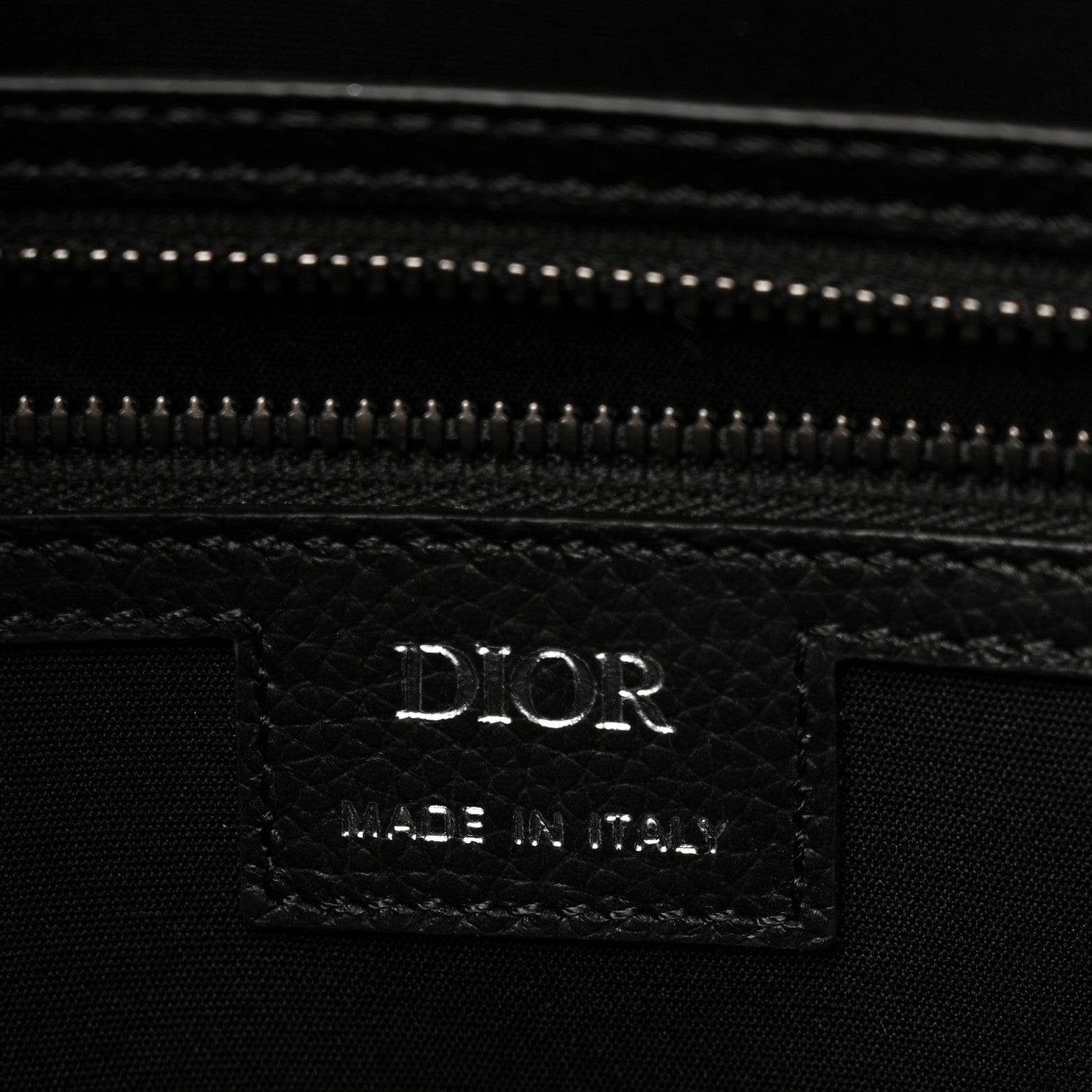 Christian Dior Oblique Grained Calfskin East West Tote Black