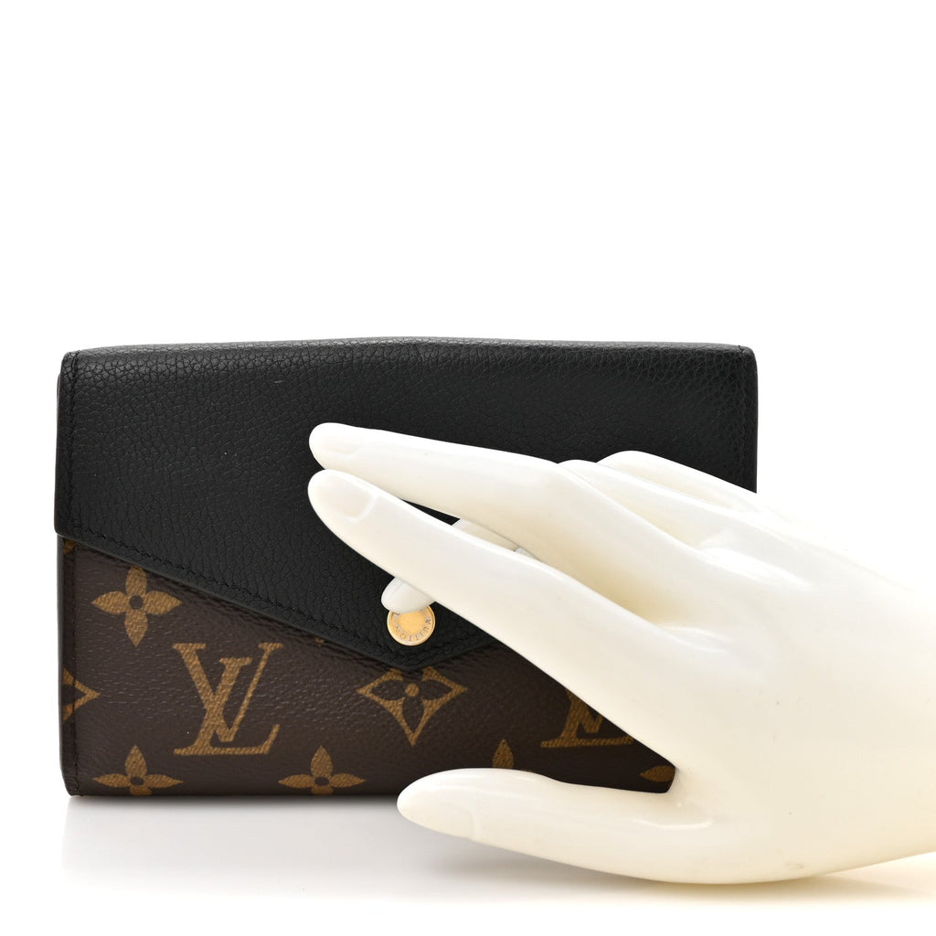 Louis Vuitton Monogram Pallas Compact Wallet Black