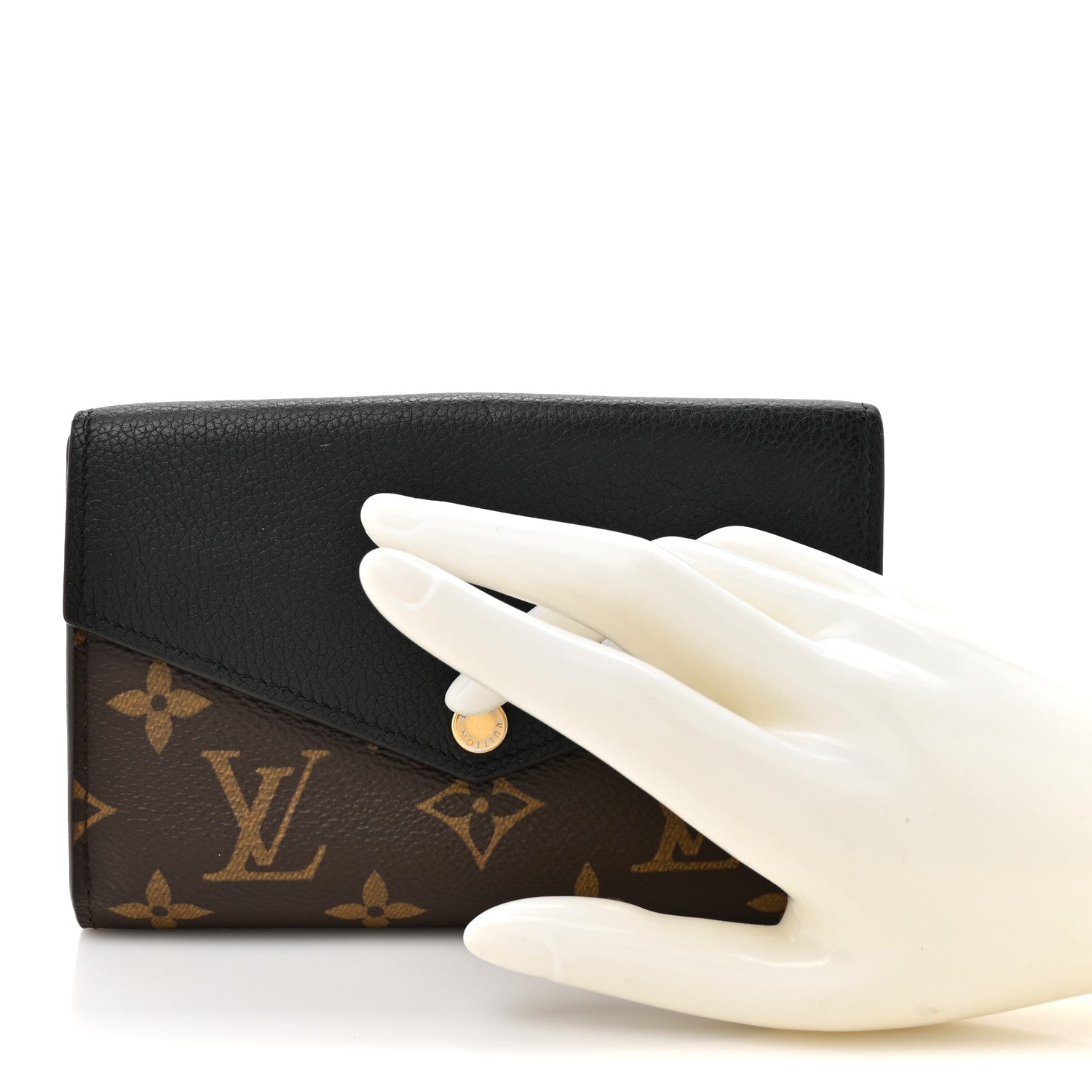Louis Vuitton Monogram Pallas Compact Wallet Black