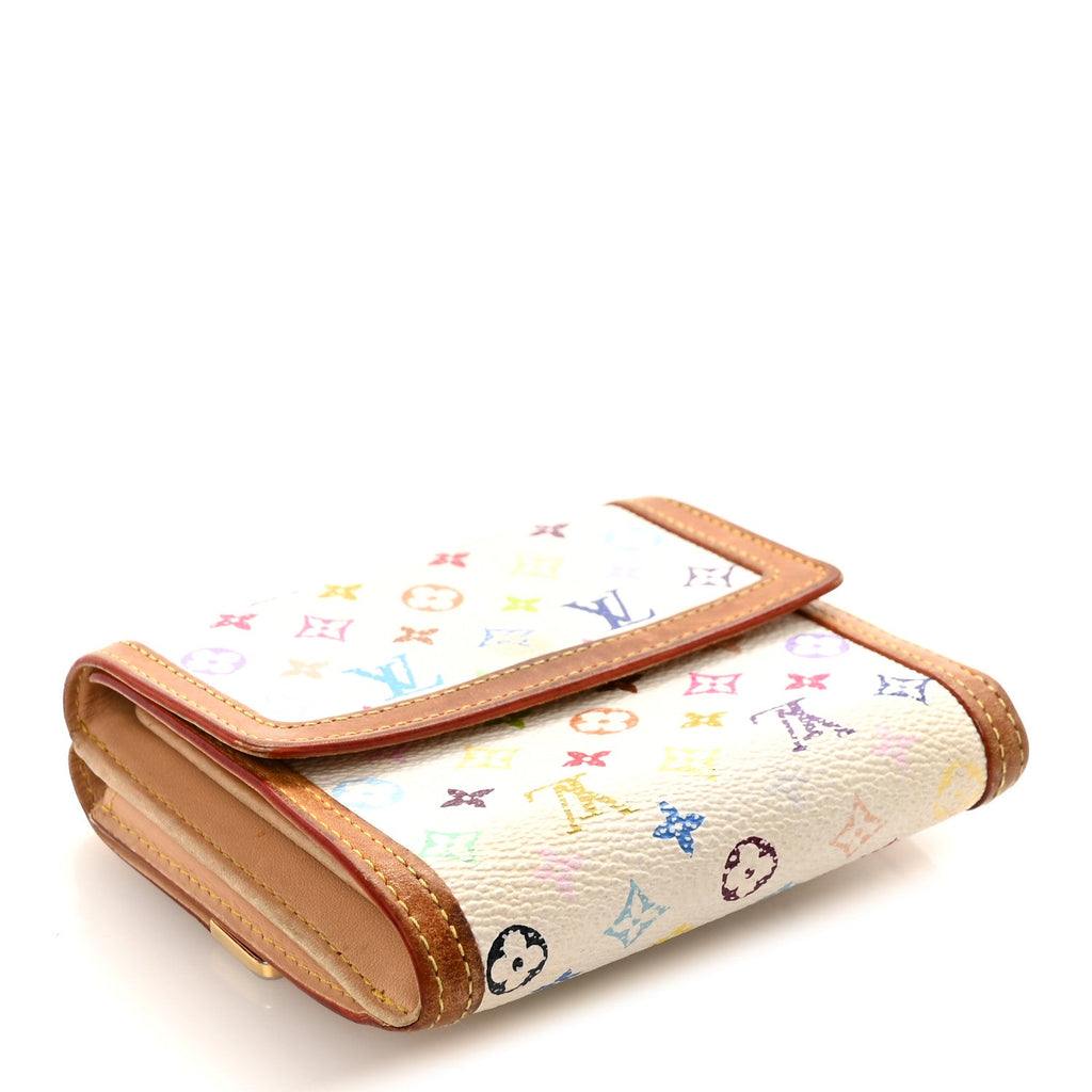 Louis Vuitton Monogram Multicolor Porte-Monnaie Billets Wallet White