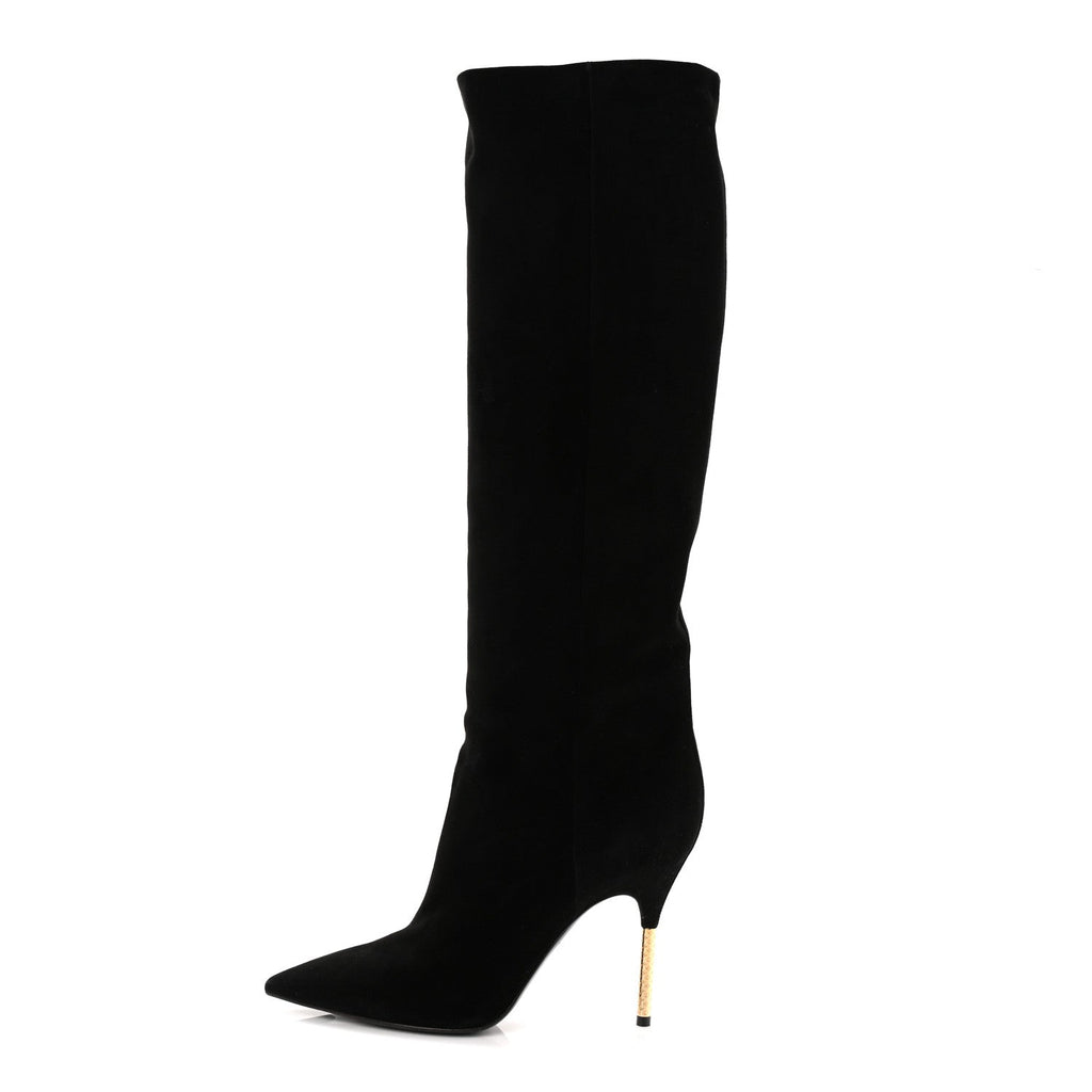 Louis Vuitton Suede High Boots 41 Black