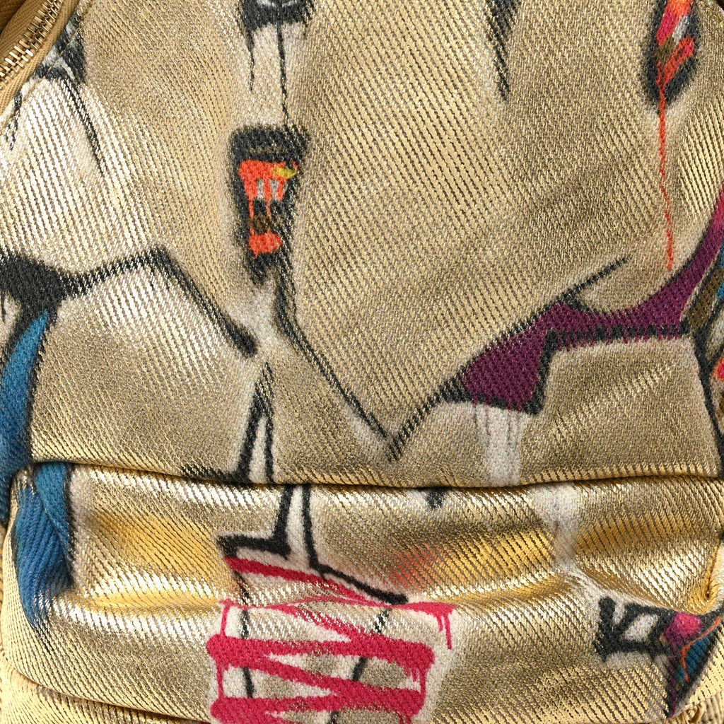 Chanel Graffiti Printed Canvas Street Spirit Backpack Multicolor