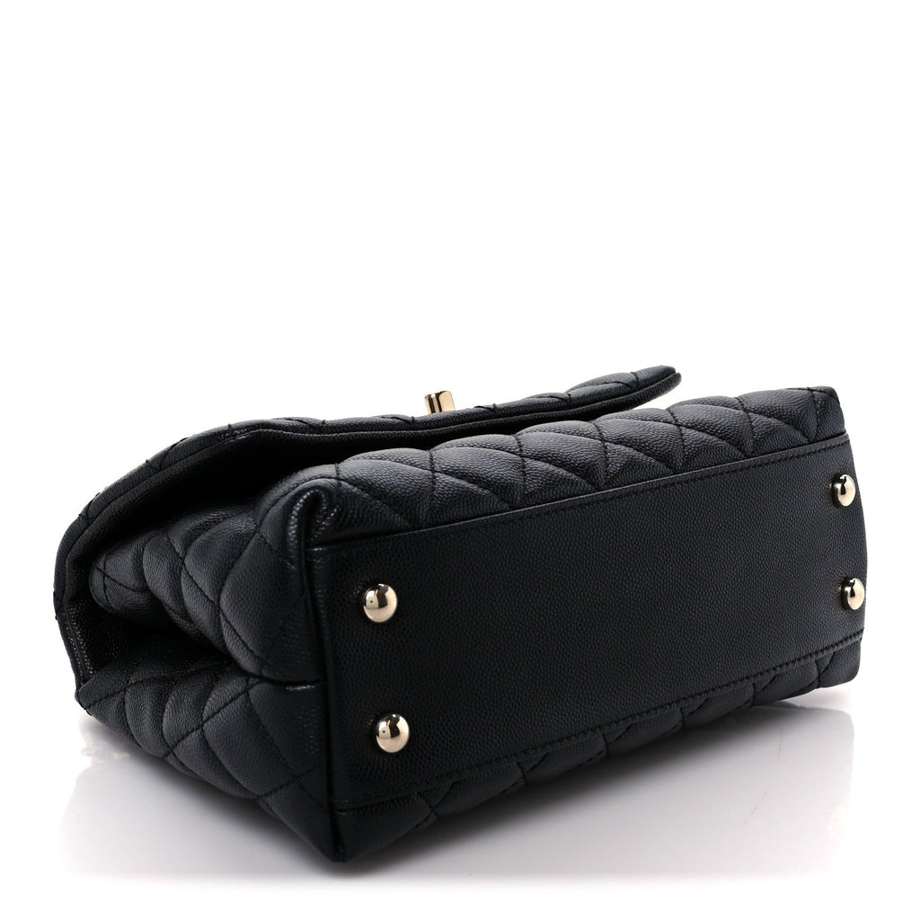 Chanel Caviar Quilted Mini Coco Handle Flap Black