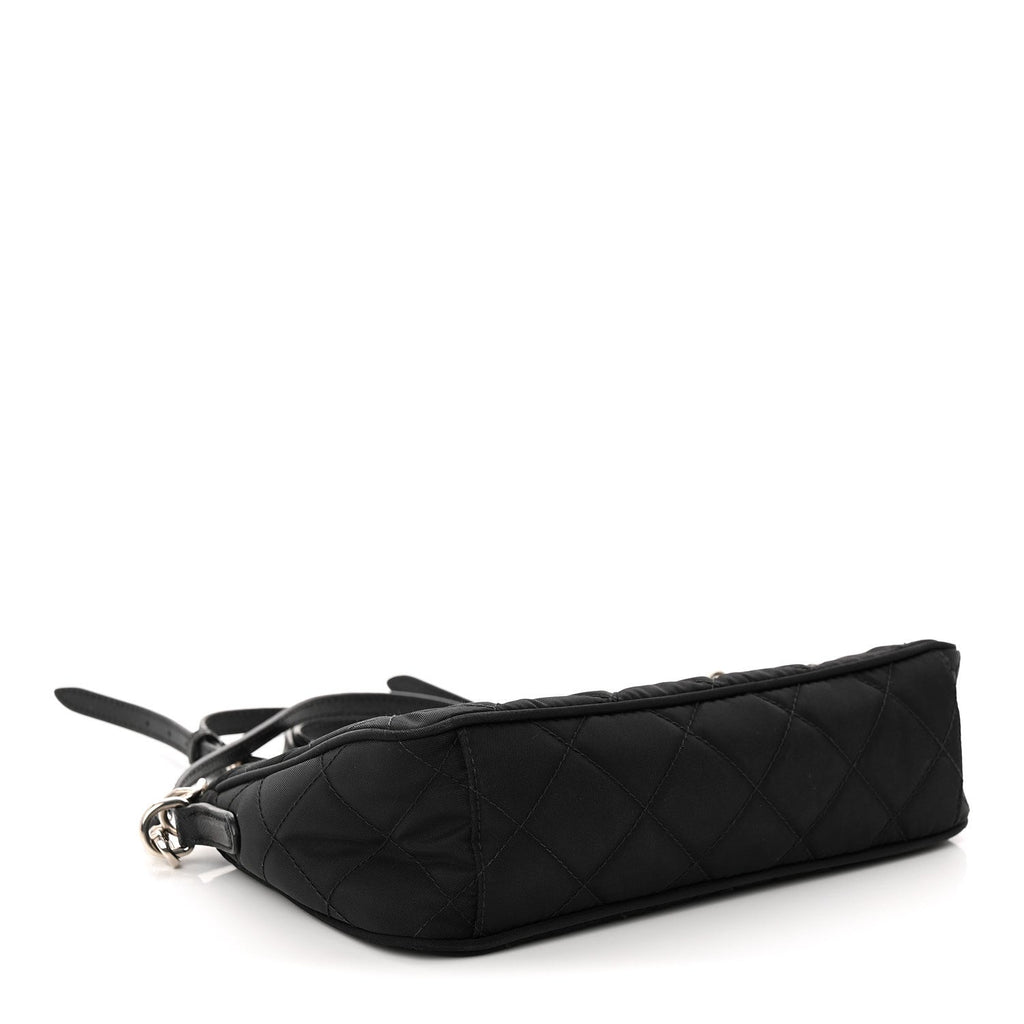 Prada Nylon Tessuto Impuntu Quilted Crossbody Bag Black