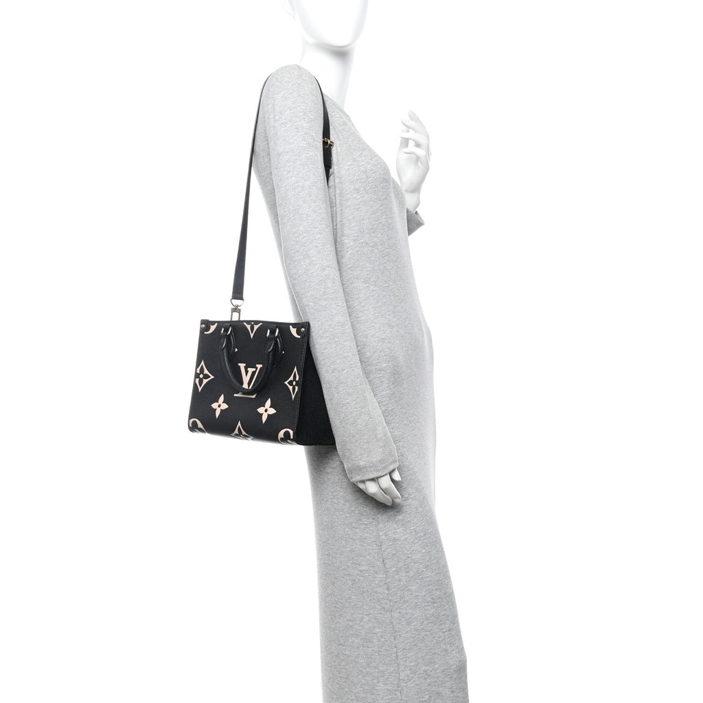 Louis Vuitton Empreinte Monogram Giant Onthego PM Black Beige